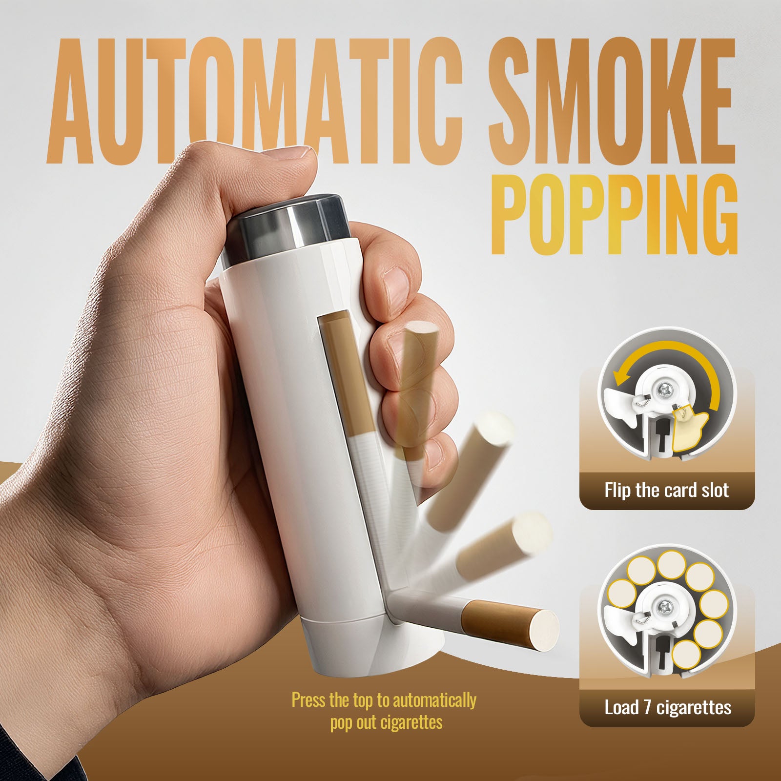 One-Press Pop-Up Cigarette Case