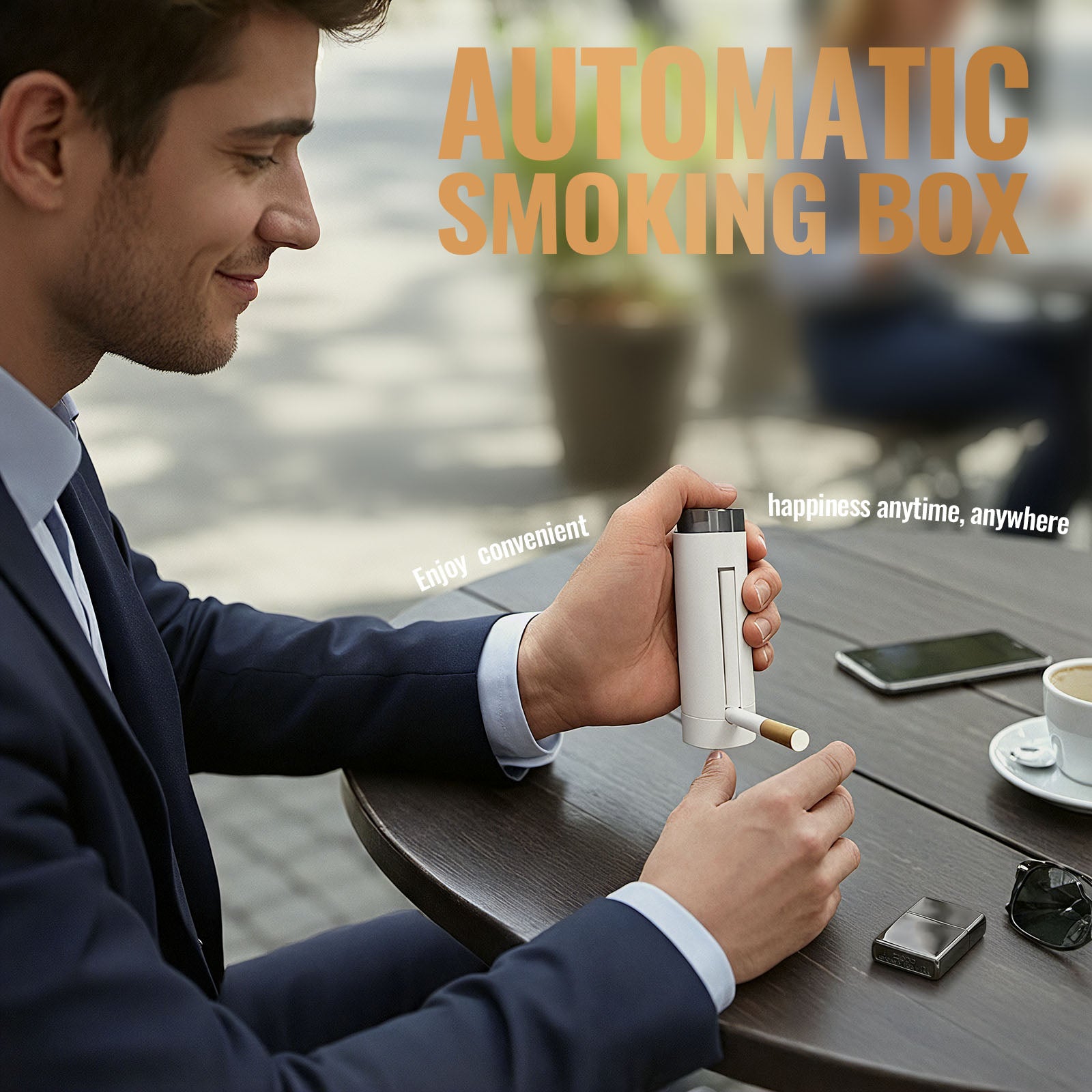 One-Press Pop-Up Cigarette Case