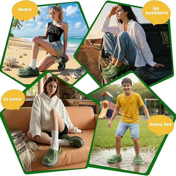 Funny 3D Crocodile Clogs