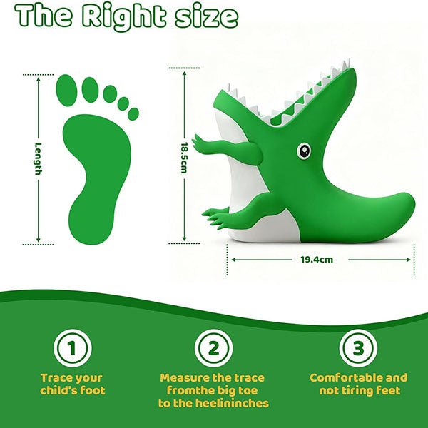 3D Dinosaur Crocodile Kids Rain Boots