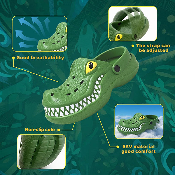 Funny 3D Crocodile Clogs