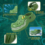 Funny 3D Crocodile Clogs