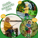 3D Dinosaur Crocodile Kids Rain Boots