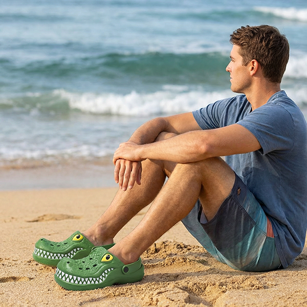 Funny 3D Crocodile Clogs