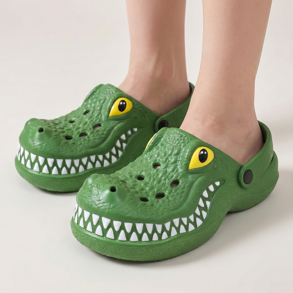 Funny 3D Crocodile Clogs